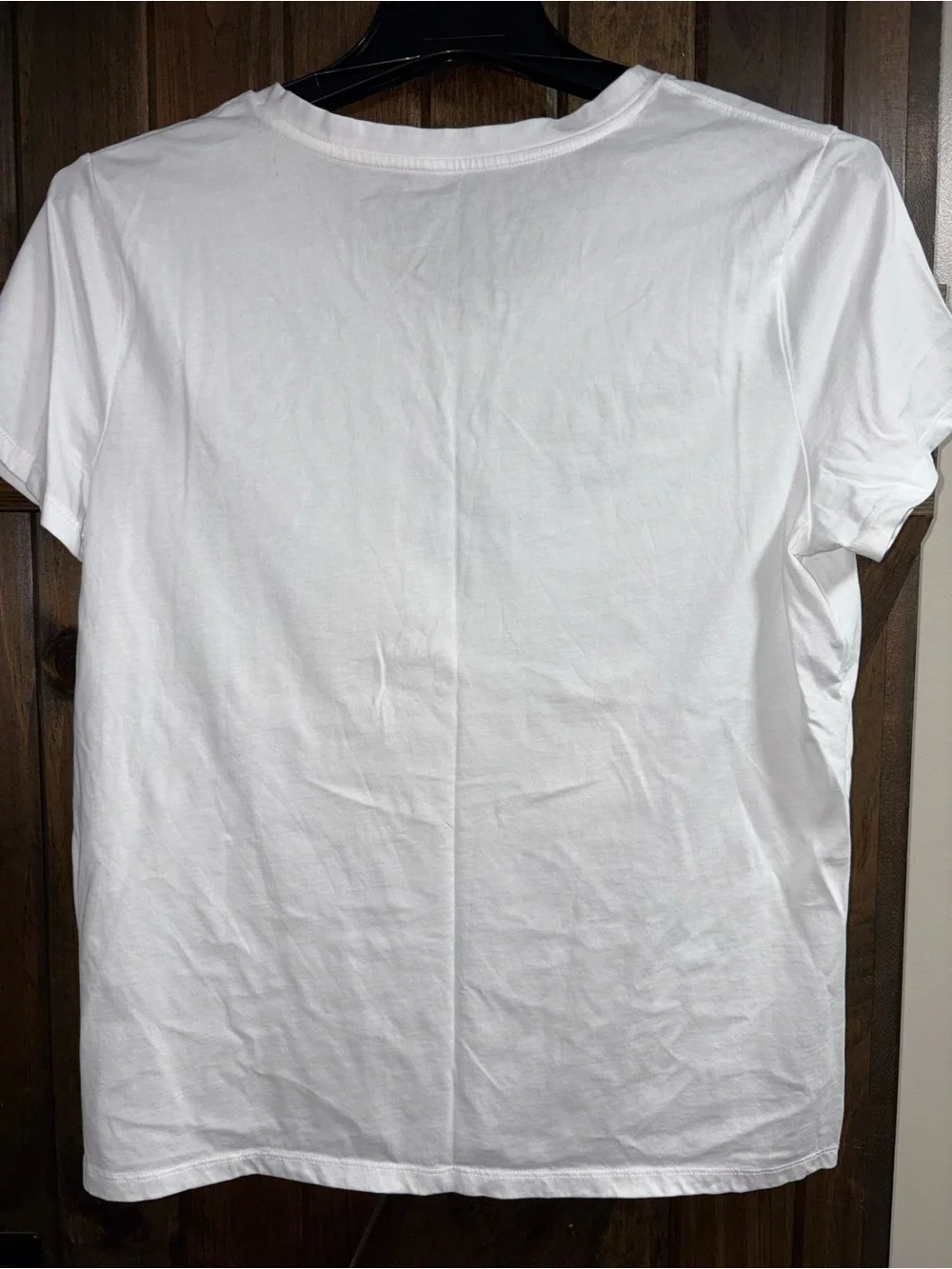 NWOT Time and Tru White V-Neck Short Sleeve Tee - Picture 3 of 3